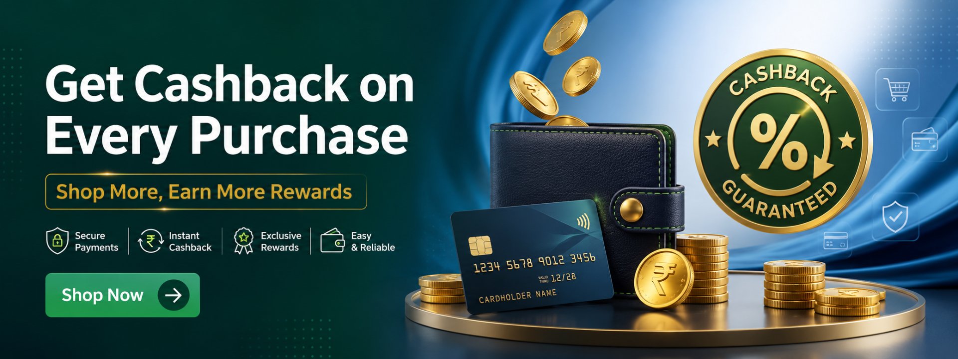 Get cashback on every purchase